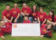 CIBC employees with donation cheque